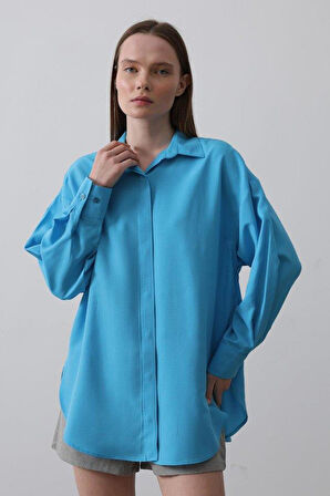 Uzun Kol Gömlek - Turkuaz