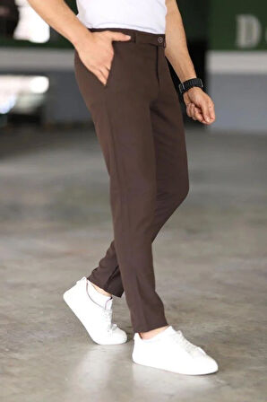 Erkek Düz Kesim Bilek Boy Kumaş Pantolon