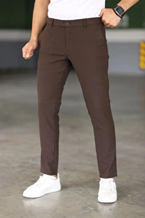 Erkek Düz Kesim Bilek Boy Kumaş Pantolon