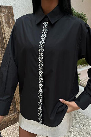 Önü Şerit Taşlı Gömlek 3448