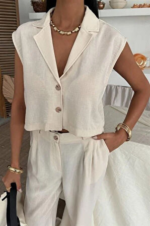 Zoe Crop Yelek Takım 9744-08