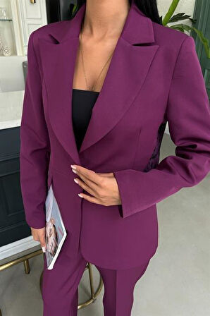 Sırt Dantel Detay Premium Takım Elbise 10031