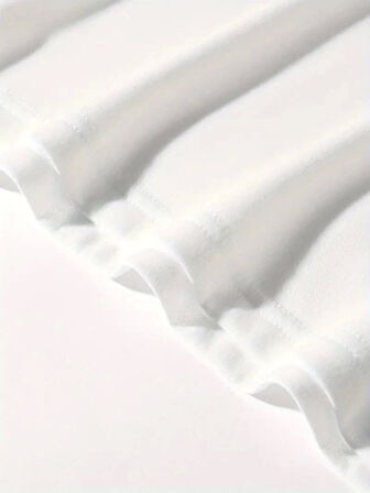 Baskılı Oversize Bisiklet Yaka T-shirt - Beyaz