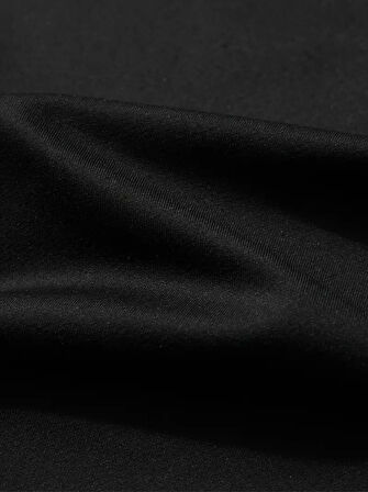 Baskılı Oversize Bisiklet Yaka T-shirt - Siyah