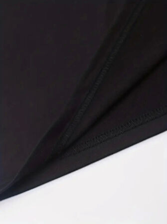 Sporda Günlük Hayata Giyilebilir GYM Baskılı Oversize Bisiklet Yaka Erkek T-shirt - Siyah