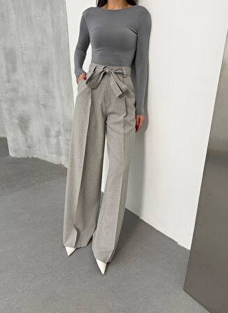 Sante Çi̇zgi̇li̇ Bel Kuşakli Palazzo Pantolon