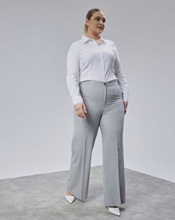 Poly Viscose Full Lycra Beli̇ Lasti̇kli̇ Battal Pantolon