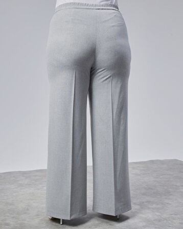 Poly Viscose Full Lycra Beli̇ Lasti̇kli̇ Battal Pantolon