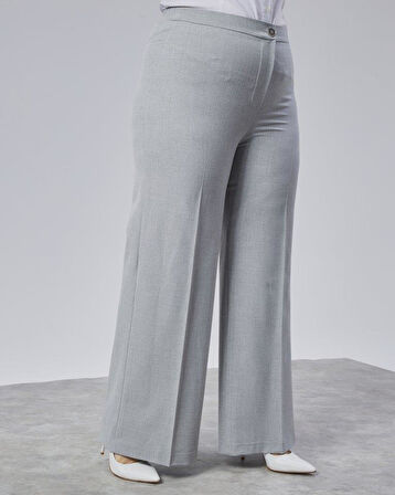 Poly Viscose Full Lycra Beli̇ Lasti̇kli̇ Battal Pantolon