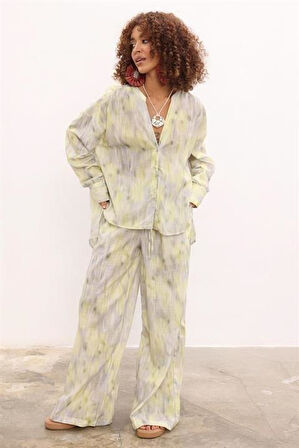 Bonnie Flamlı Keten Takım 9564-08