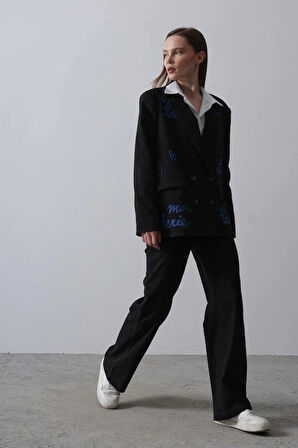 Kalpli Ceket Takım - Siyah