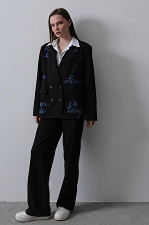 Kalpli Ceket Takım - Siyah