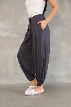 Osy Modal Yumuşak Dokulu Kumaş Şalvar Pantalon - Antrasit