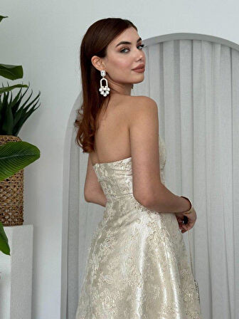 Haseki Straplez Elbise