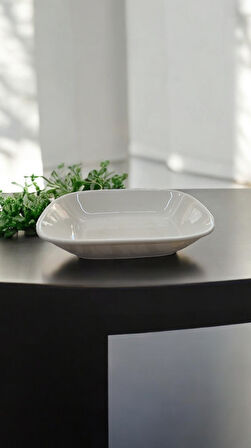 Güral porselen 6 adet 17 cm kare kayık tabak gbseo17kr