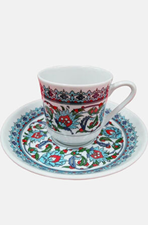 Güral porselen Topkapı model fincan takımı 6 kişilik 