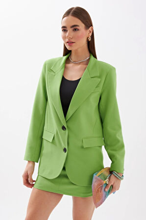 Oversize Blazer Jacket Yeşil