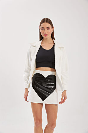 Nok Love Collection Tüvit Etek Beyaz