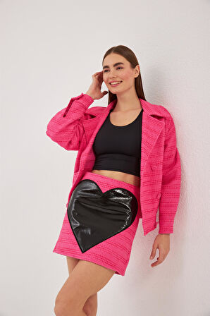 Nok Love Collection Tüvit Ceket Pembe