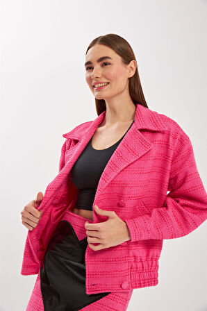 Nok Love Collection Tüvit Ceket Pembe