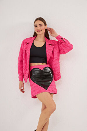 Nok Love Collection Tüvit Ceket Pembe