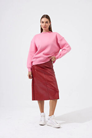 Shopping Addict Sweatshirt Pembe