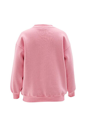 Lipstick Sloganlı Udo Sweatshirt Pembe