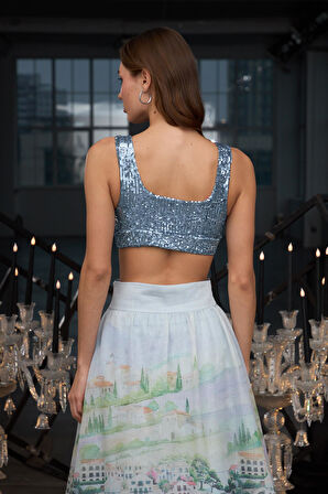 Night Shine Top Mavi