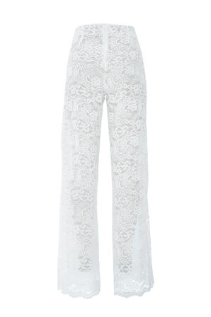 Pure Elegance Blossom Pant Beyaz