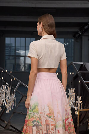 La Vie En Rose Maxi Skirt Pembe