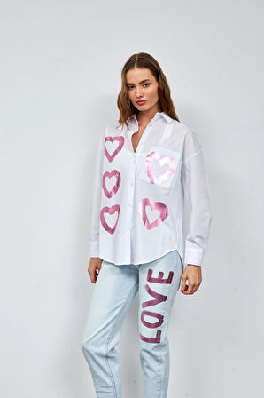 Love Shine Koleksiyonu Denim Pantolon LİGHT BLUE