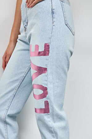 Love Shine Koleksiyonu Denim Pantolon LİGHT BLUE