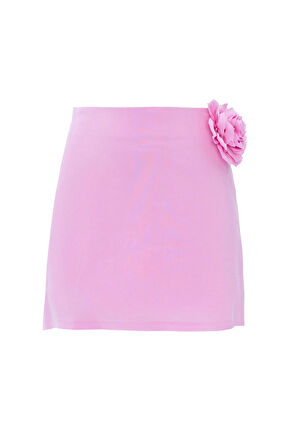 Nok Cupra Serisi Flower Mini Skirt Pembe