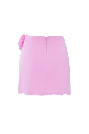 Nok Cupra Serisi Flower Mini Skirt Pembe