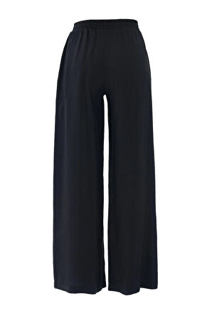 Nok Sweet Cupra Beli Lastikli Pantolon Siyah