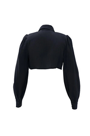 Nok Cupra Serisi Flower Crop Shirt Siyah