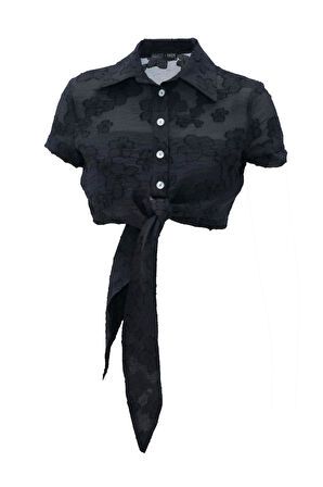 Classy Lace Cindy Shirt Siyah