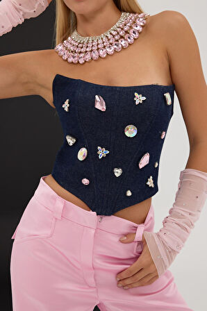 Twilight Sparkle Denim Büstiyer DARK BLUE