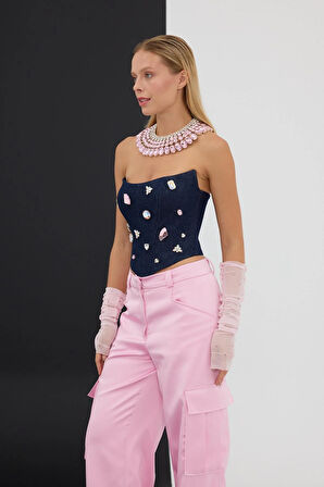 Twilight Sparkle Denim Büstiyer DARK BLUE