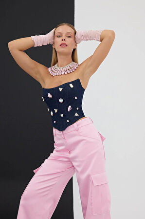 Twilight Sparkle Denim Büstiyer DARK BLUE