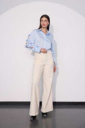 Heidi Straight Cut Classic Pant Ekru