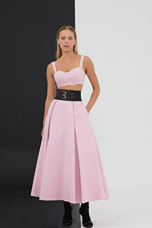 Sophisticated Corsage Elegance Maxi Boy Etek Lila