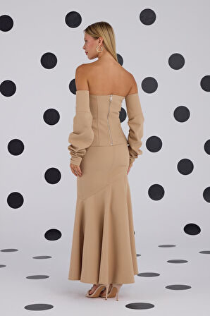 Süper Cool Maxi Boy Etek Camel