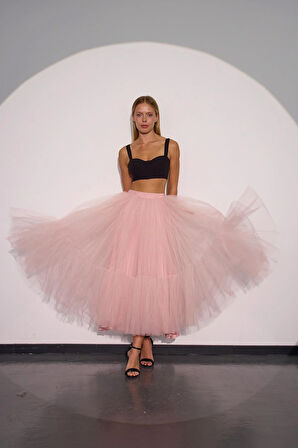 Princess Tütü Kabarık Tül Etek TOZ PEMBE