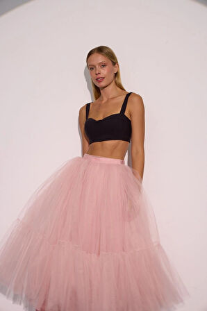 Princess Tütü Kabarık Tül Etek TOZ PEMBE