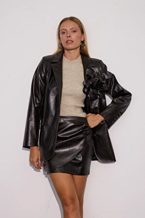 Bloom Leather Suni Deri Mini EteK ACI KAHVE