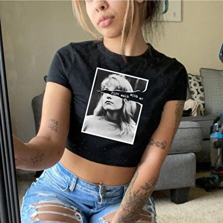 Fire Walk With Me Siyah Crop