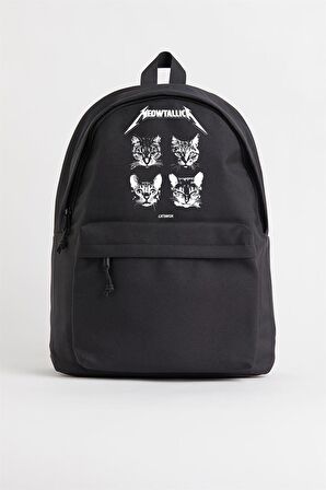 Meowtallica Baskılı Unisex Sırt Çantası