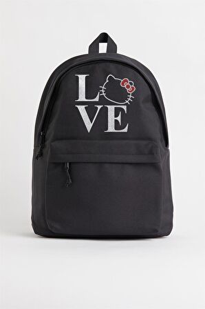 Love Cat Baskılı Unisex Sırt Çantası