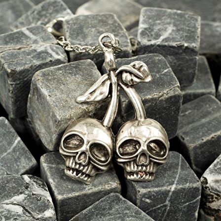 Gothic Couple Kuru Kafa Necklace Kolye